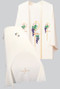 Resurrection Mass Set Funeral Overlay Stole with the Grapes & Chi Rho Design embroidered.
Tailored in no iron textured polyester. Coordinating Funeral Chasuble (845A) and Pall (548) are sold individually. Genuine Swiss Schiffli embroidery has been generously applied in a combination of multi and single color embroideries, front and back.