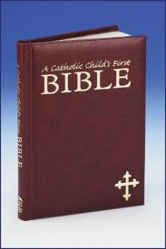 A perennial bestseller, The Catholic Children's Bible is one of the best-selling titles in the children's market. It has sold well over 1.5 million copies and is treasured by Catholic children of all ages. Each gift binding has a padded simulated leather cover with stamping and gold edges. Gift boxed.
Written by MARY THEOLA ZIMMERMAN. Available in Maroon or White, Padded covers 320 pages ~ Size: 5 3/4 x 8 3/4
Can be imprinted for an additional cost.