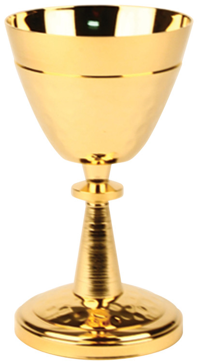 24k gold plated. 5-1⁄4˝H., 3˝ dia. cup, 4 oz. cap.

