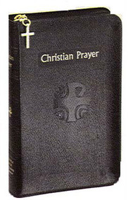 This bonded leather edition with zipper comes with a current annual guide and gold stamping. Pages: 2080 and measures 4 3/8" x 6 3/4". Stitched with gold stamping. Christian Prayer is the official one-volume edition of the internationally acclaimed Liturgy of the Hours. This regular edition of Christian Prayer contains the complete texts of Morning and Evening Prayer for the entire year. With its readable 10-pt. type, ribbon markers for easy location of texts, and beautiful two-color printing, this handy little one-volume Christian Prayer simplifies praying the official Prayer of the Church, the Liturgy of the Hours, for today's busy Catholic. 