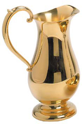 Gold Plated Pewter 8" height. 22 oz. capacity. 