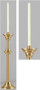 Processional Candlesticks - Style 1934 - Hand crafted and finished in a combination of polished and satin finish, then protected with a bronze lacquer. 40-1/2" inch Height. Comes with sockets to accommodate 1-1/2" Altar Candles. Candlestick breaks above node for processional use. Crafted of solid brass Complements Processional Cross 1930, Paschal Candlesticks 1932 & 1932S, & Standing Sanctuary Lamp 1932SL.

 