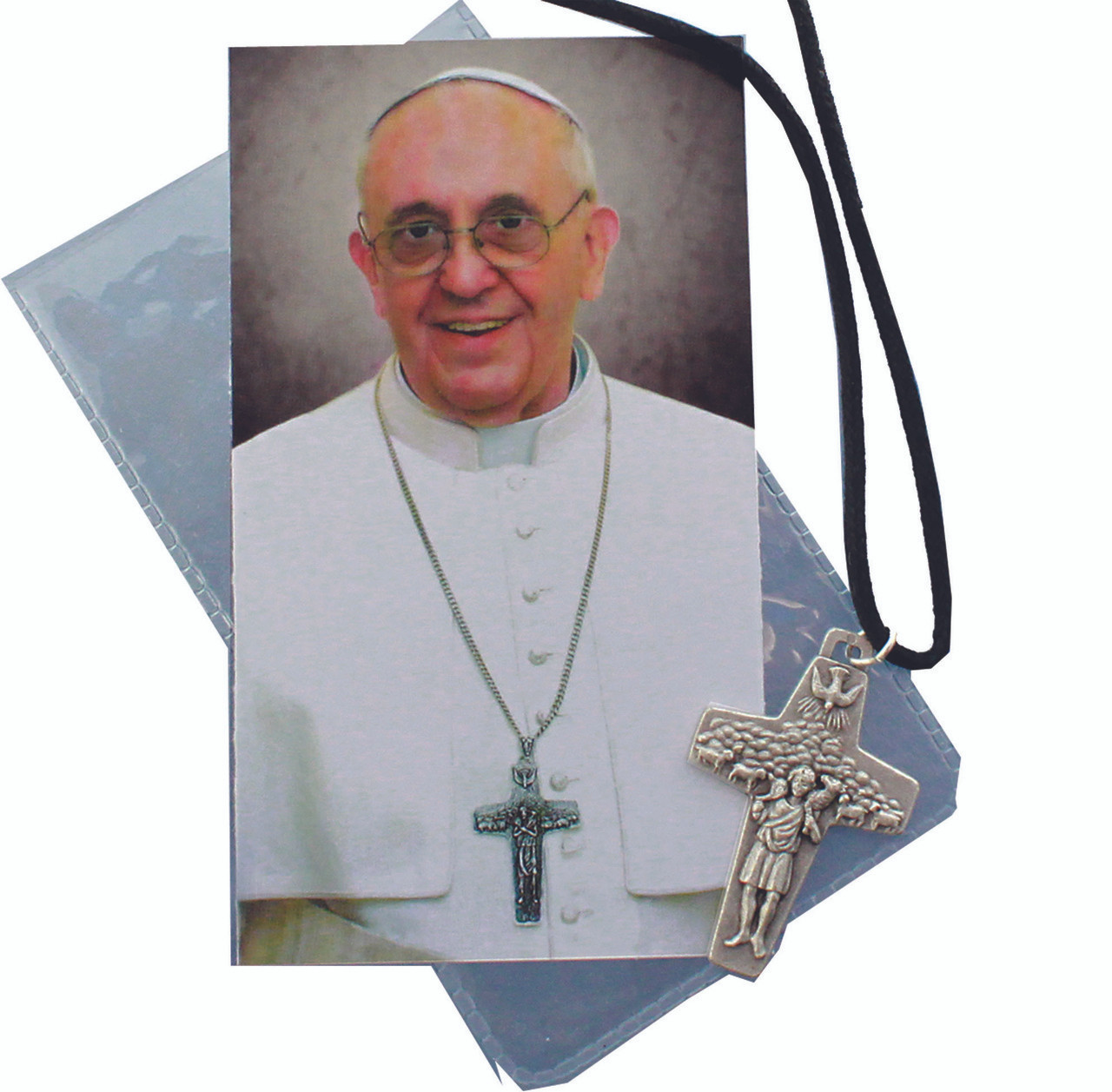 96/38, papal pectoral cross, good and his lambs, the good shepherd lambs, pope cross, Pope Francis pectoral cross