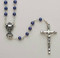From the Blue Communion Collection ~ A lovely 15"L  blue glass 4mm beads rosary with chalice centerpiece. Perfect for a child's first communion!
