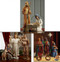 Close-up images of the Holy Family, Three Kings, shepherd, and angel included in the 11-Piece Deluxe 14" High Nativity Set from St. Jude Shop.
