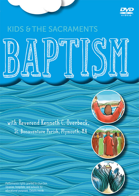 Introduce your kids, your classroom to the Sacrament of Baptism with this lively new video presentation.  Explanations from Father Ken are combined with interviews with kids, on-screen storyboard Bible teaching, images from around the world, and an "on the road" field trip to explore in depth the meaning of water and why it is used in Baptism.  Your class will enjoy paying attention to this way of instruction! 11 minutes. Reconciliation, Communion and Confirmation are also available! 