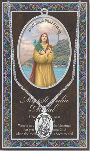 Patron Saint of Torture Victims. 1.125" Genuine Pewter Medal with Stainless Steel Chain. Gold Embossed  Prayer Card included with short biography of the saint included. (3.25"x 5.5")

 