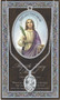 Patron Saint of the Blind, Eye Diseases and Salespeople. 1.125" Genuine Pewter Medal with Stainless Steel Chain. Gold Embossed  Prayer Card included with short biography of the saint included. (3.25"x 5.5")

 