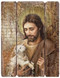 The Good Shepherd. 26" medium density fiberboard decorative panel. 26"h X 20.25"w X 1.38D

