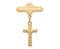 Crucifix Baby Bar Pin,  Gold-Plated Sterling Silver. Rhodium finish. Gift Box included. Engraving Option Available