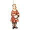 Ornament of drummer boy standing with drum strapped over shoulder and drum sticks in hand.
