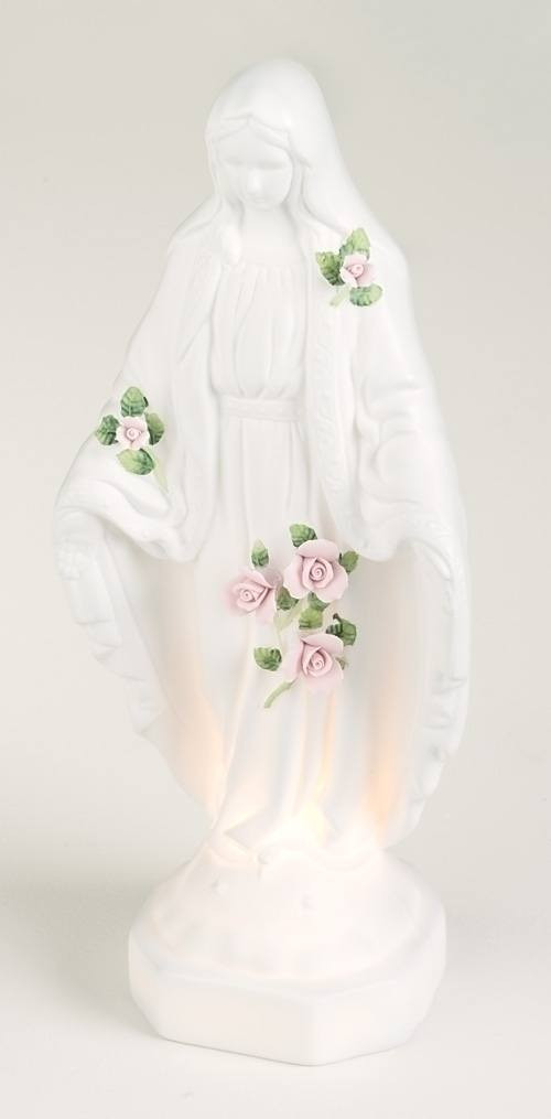 porcelain rose night light