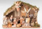 Fontanini 11 Piece Nativity Set including an Italian Stable.  Dimensions of Stable: 11.5H X 16.75"L X 8.5"D. Materials: Wood, Moss, Bark, & Polymer