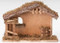Fontanini Stable to house your 5" Fontanini nativity figures. Dimensions: 10"H X 13"L.  Made of Wood, Moss and Bark.