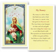 Clear, Laminated Italian Holy Cards with Gold Accents. Features World Famous Fratelli-Bonella Artwork.