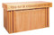 Communion table with closed back. Dimensions: 32" height, 60" width, 24" depth