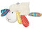 Lovable as well as prayerful, this sweet 10" long plush lamb brings peace and calm. Lil' Prayer Buddy™ is made of whimsical printed fabric (cotton blend) and fuzzy fur. With subsequent pushes of the leg, a child's voice recites the Our Father, then the Hail Mary, followed by the Glory Be prayers. A fourth push turns it off for quiet cuddle time.  LR44 Batteries included. Recommended ages 3+. 