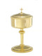 24 Kt gold plate. Host capacities are based on 1 3/8 in host.  Ht. 8 1/8 in. Made in the USA