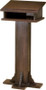 A.  Small Lectern Dimensions: 43" height, 16" width, 15" depth

B.  Large Lectern dimensions: 45" height, 20" width, 19" depth