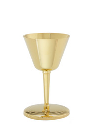 24kt gold plate Chalice comes with a 5.5" scale paten. Ht. 6.75". Holds 8oz.
24kt gold plate Chalice comes with a 5.5" scale paten. Ht. 6.75". Holds 8oz.
