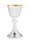 24kt gold lined.. Brite-star anti-tarnish silver. Ht.  8 5/8"  12oz.  Comes with a 5.5 scale paten