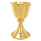 Chalice A-176G: 24k gold plate  satin finish. Chalice stands 7"H and holds 14 oz. Comes with a 5.5" paten. 

Ciborium, B-176G, 24kt gold plate, satin finish.  Host 175, based on 1 3/8" host
Ht. 9.25"