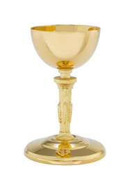 Chalice, A-178g, 24kt gold plate. Ht. 8.25". 14oz. 5.5 scale paten included.
Ciborium, B-177G, 24kt gold plate. Host 175.  Ht 8 7/8"ded.