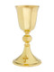 Chalice A-192G: 24K gold plate with 5.5" Scale Paten. 8 5/8"H, 11 oz

Ciborium B-193G: 24kt gold paten.  Ht. 9 3/8". Host 175. Based on 1 3/8" Host