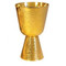 Common Cup - 720GT 24 KT Gold Plate.  6"H.  Holds 11 oz. Talon Texture 
