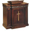 Dimensions: 46" height, 42" width, 30" diameter

Brass lamps and crosses are available at an additional charge
