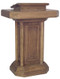 Pedestal pulpit with drawer

Dimensions: 45" height, 33" width, 26" depth