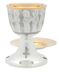 Chalice with Well Paten Silver, Gold- Line, A-2902S