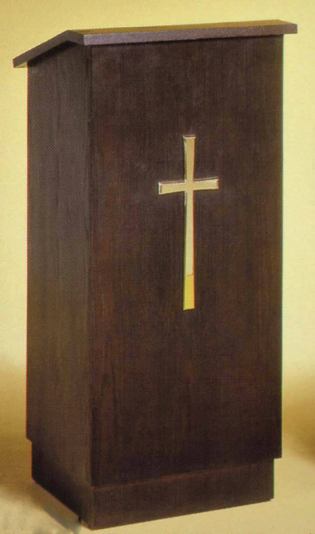 Brass cross to be added to any pulpit or lectern. Dimensions: 8" height, 4" width