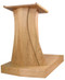 Pulpit with two shelves

Dimensions: 47" height, 33" width, 24" depth

Top: 28" width, 24" depth

Brass symbols & lamps are available at an extra cost