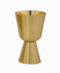 Chalice is available in a 24K Goldplate satin finish. Chalice stands 5 7/8"H. Chalice holds 11 oz.