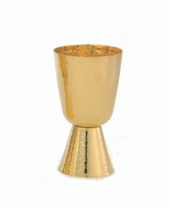 Communion Cup Hammered Texture in 24kt gold plate . Ht. 6".  Holds 11oz