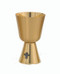 Communion Cup is 24kt gold plate. Cup is a satin finish while the base is a high polish. Ht. 6" and cup holds 11oz