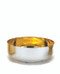 6 1/8"  Open ciboria holds 350 host. (based on 1 3/8: host) Ht. 2 1/4". Available in 24kt gold plate or  silver, gold-line.