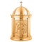 Bronze tabernacle features high polish accents on satin housing. Dimensions are  34"H x 19"D.  Inside of the tabernacle is a white fabric lining.  Oven baked for durability. Supplied with two plain keys but fancy handled keys are available at an additional cost.  Call for quotes on brass or aluminum tabernacle. Made in the USA!!

 