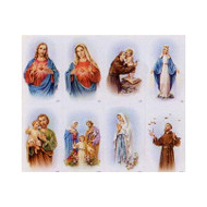 The Bonella Line of prayer cards are imported from Milan, Italy.  A personalized prayer card is the perfect memento of your special occasion. Add your favorite prayer and message, and you will have a unique and treasured keepsake. Micro-Perforated. Sheet size is 8 1/2" x 11".  Card size is 2 1/2" x 4 1/4" each.  Must order in multiples of 8. Price includes personalization. Full color pictures of the Sacred Heart of Jesus, Sacred Heart of Mary, St. Anthony, Our Lady of Grace, St. Joseph, Holy Family, Our Lady of Lourdes, St. Francis with a white background. Cards can be laminated.   