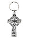 Pewter Celtic Cross Key ing.  Celtic Cross Key Chain measures 2"W x 3"H; Pewter.  The Celtic cross key chain is made of genuine pewter and expertly engraved with a lovely detailed Celtic design. This 3 inch Irish key chain is made from genuine pewter. Made in the USA.