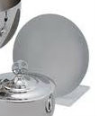 Stainless Steel satin finish Paten. Matching Ciborium (K393), and Small and Large Chalices (K392 & K394) are available