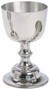 Select High Polished Nickel/Pewter or 24K Gold Chalice. 7-3/4" height. 5" diameter cup. 20 ounce capacity. Matching bowl (K365), Ciborium/Host Bowl (K362) and small chalice  (K364) available