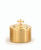 24 KT Gold Plated Host Box - Diameter: 3 5/8", Height: 3 3/4". Holds 125 Host.  Based on 1 3/8" hosts