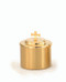 24 KT Gold Plated Satin finish Host Box - Diameter: 3 5/8". Height: 4 1/4". Holds 150 Host. Based on 1 3/8" hosts