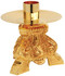 24k Gold plated Candlestick. 5" Height, 6" Base, 1-1/2" Socket
Complementary Altar Crucifix K850