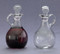Cruet Set with etched cross - Height: 6", 10 ounce capacity bottles