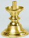 Pair of Altar Top Candlesticks crafted of solid brass with a combination of bright and satin finish and protected with a bronze lacquer - Height: 6". Diameter Base: 6". Comes with socket to accommodate 7/8" altar candles. Candles not included