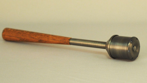 Asperigal with Silver Oxidized Finish - Length: 12". Asperigal has Wood Handle.