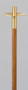 Processional Torch - Height: 44", 7/8" candle socket in satin bronze finish and wood shaft.